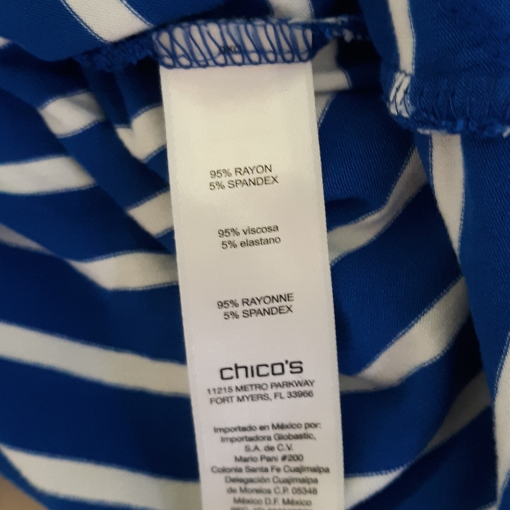 Chico's draped tunic top blouse sz 0 4 *J - Picture 3 of 6